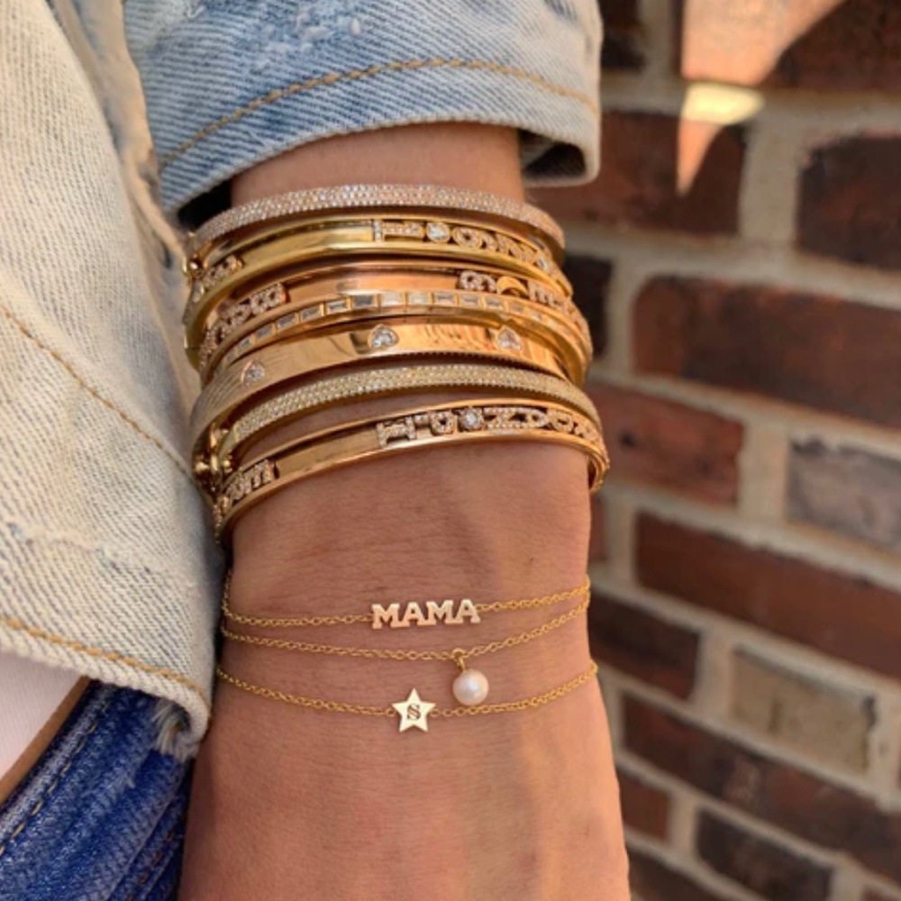 14K solid gold MAMA bracelet